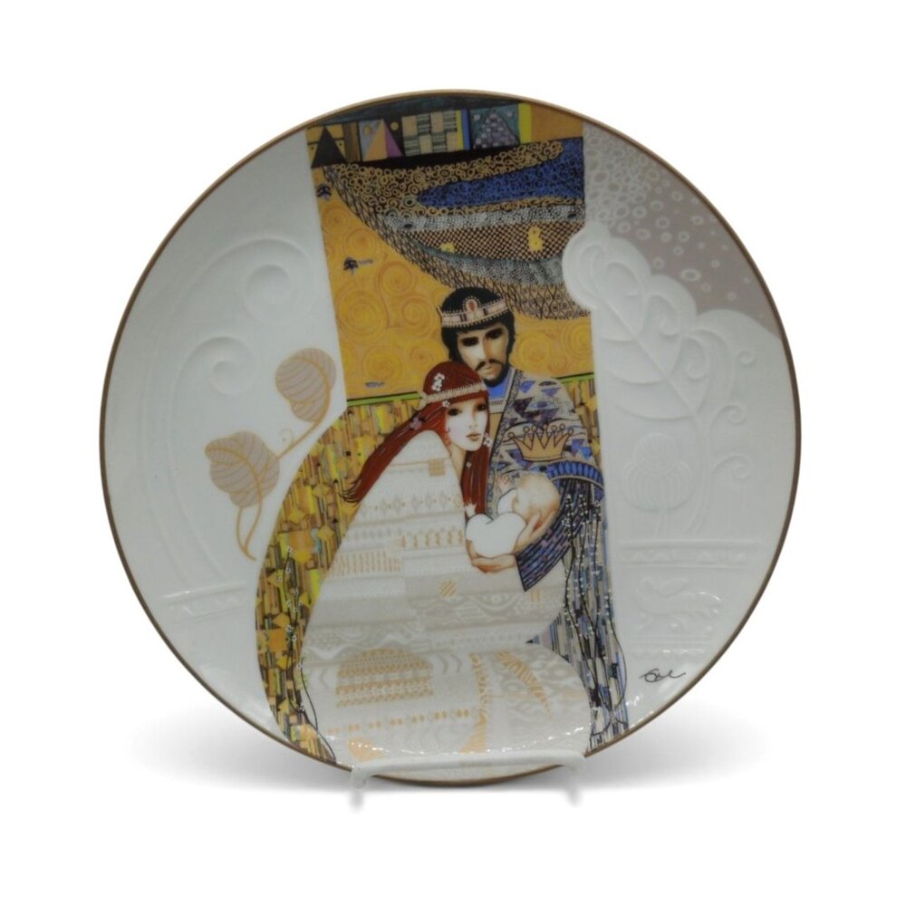 Biblical Mothers Bathsheba and Solomon Plate Boxed with COA Vintage 10"